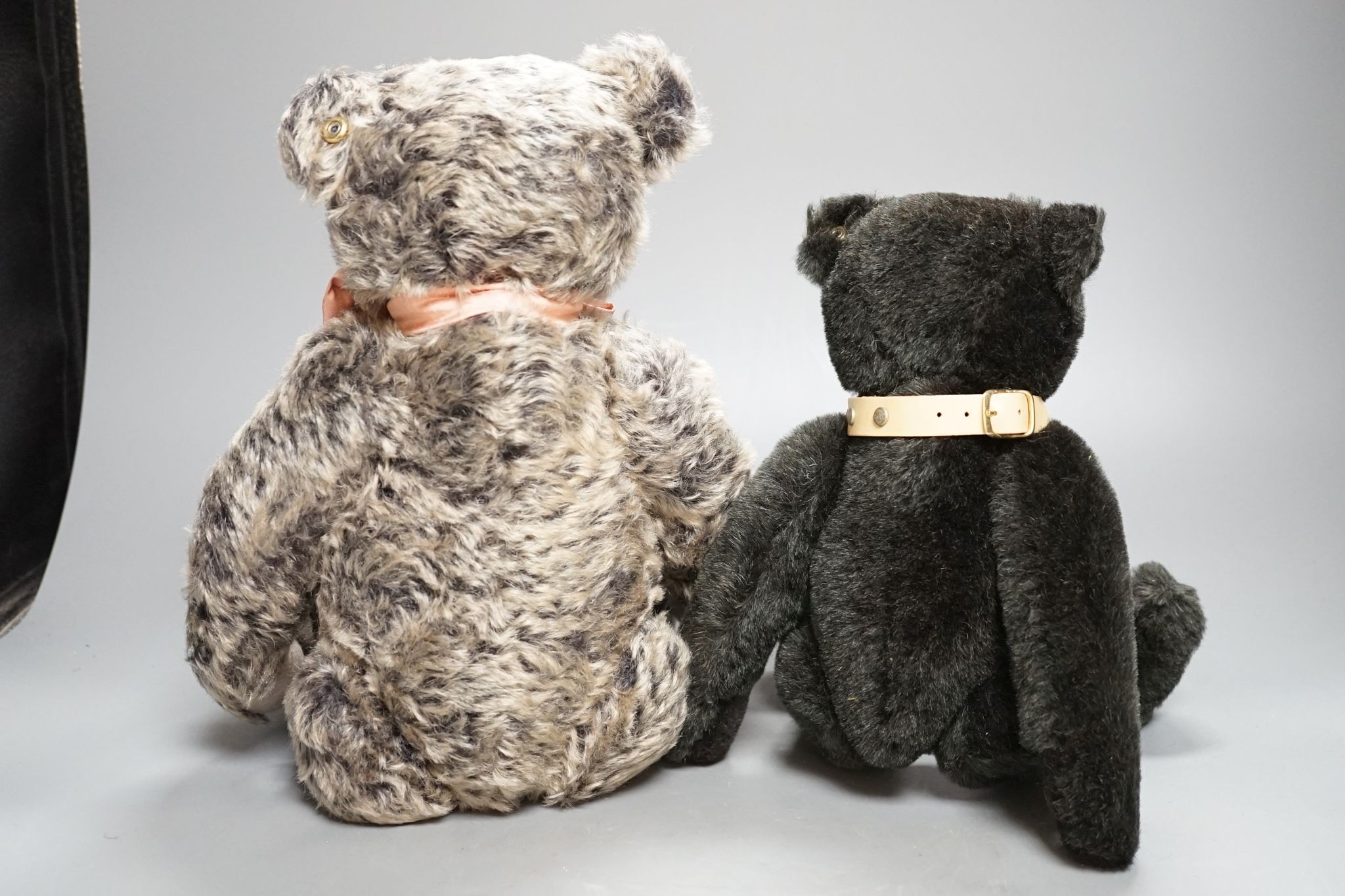 A Steiff ‘Old Black Bear’, Limited Edition with box and certificate 2007, 40cm, with Alpaca Bear, with box and certificate
